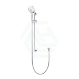 Meir Round Three Function Hand Shower On Rail Column Chrome With Handheld