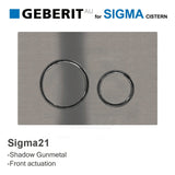 M#3(Gunmetal Grey) Meir Geberit Inwall Cistern Button For Sigma 21 Dual Flush Plate Shadow Toilets