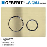 Geberit Inwall Cistern Button For Sigma 21 Dual Flush Plate Tiger Bronze Toilets Push Buttons