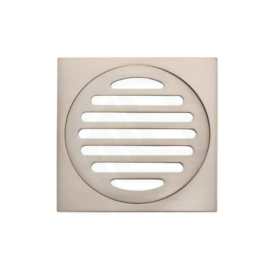 Meir Square Champagne Brass Floor Grate Shower Drain 100Mm Outlet Wastes