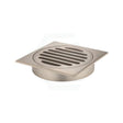 Meir Square Champagne Brass Floor Grate Shower Drain 100Mm Outlet Wastes