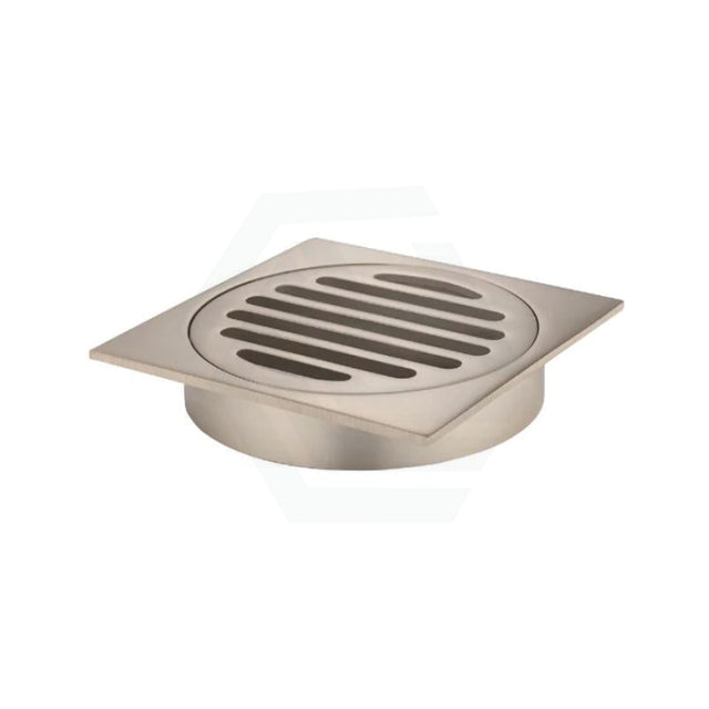 Meir Square Champagne Brass Floor Grate Shower Drain 100Mm Outlet Wastes