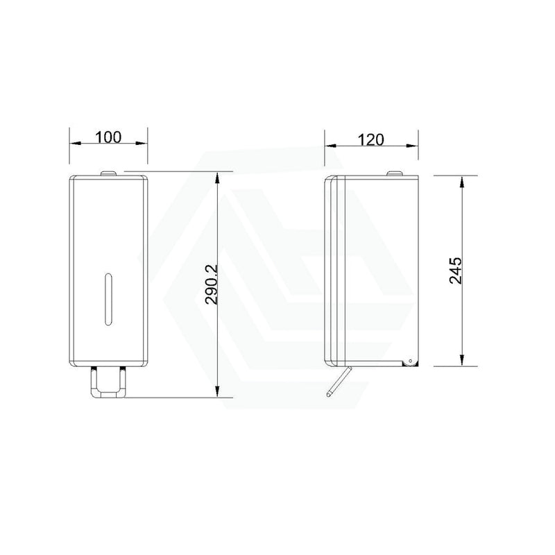 Metlam 1000Ml Vertical Liquid Soap Dispenser Stainless Steel Surface Mounted Matt Black Special