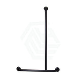 Metlam 1100X700Mm Left/Right Hand Offset Flush Mount Shower Grab Rail In Designer Black Right