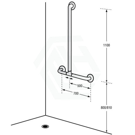 Metlam Round Universal Sliding Shower Rail Kit With Handheld Chrome Stainless Steel Disability