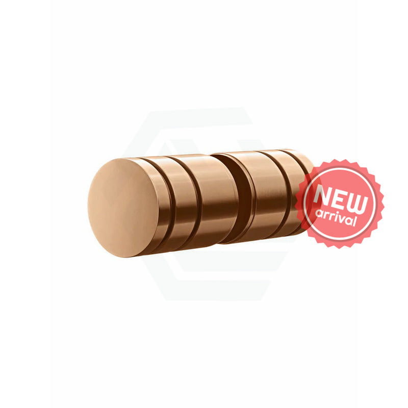 Meir Shower Door Round Handle Solid Brass Pvd Lustre Bronze Handles