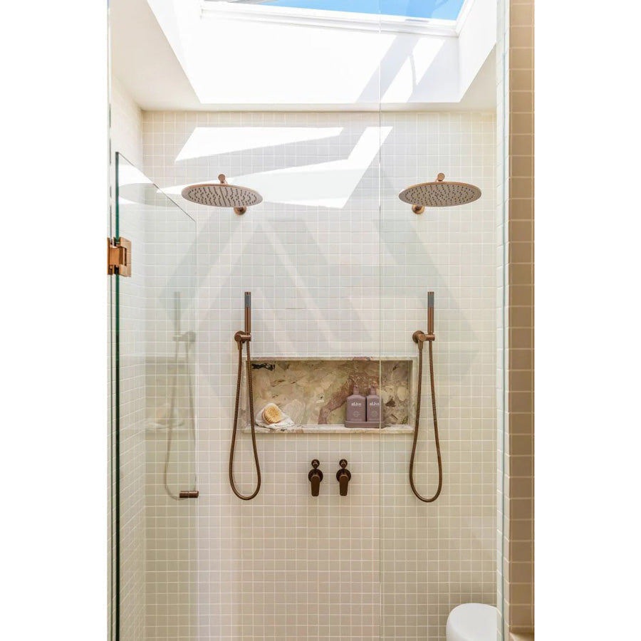 Meir 300Mm Pvd Lustre Bronze Round Stainless Steel Shower Rose Heads