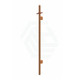 Meir 1000Mm Round Vertical Single Heated Towel Rail Pvd Lustre Bronze Rails