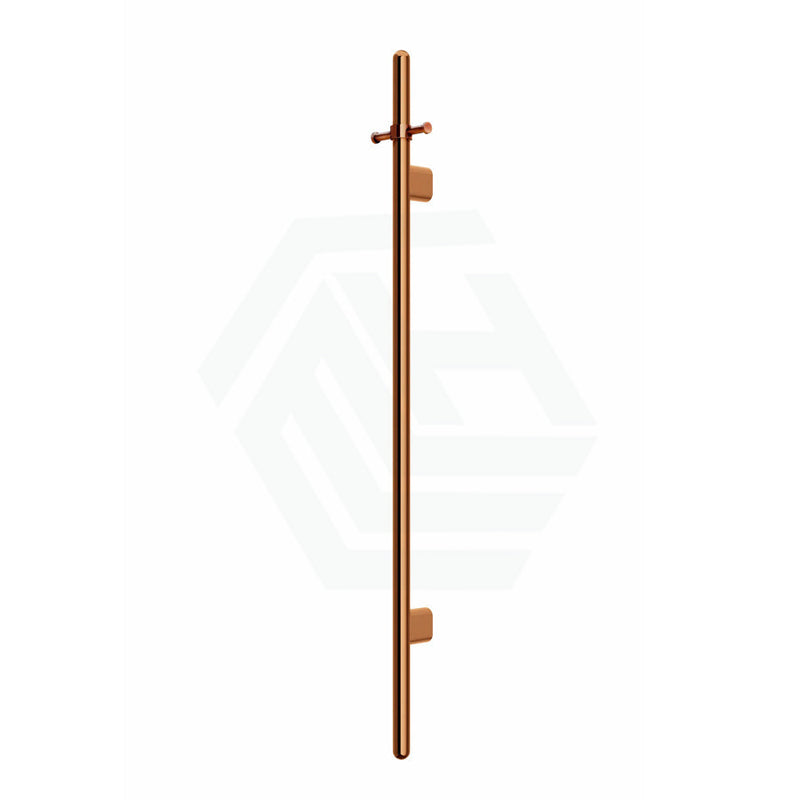 Meir 1000Mm Round Vertical Single Heated Towel Rail Pvd Lustre Bronze Rails