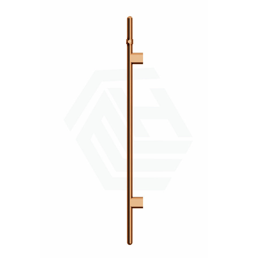 Meir 1000Mm Round Vertical Single Heated Towel Rail Pvd Lustre Bronze Rails