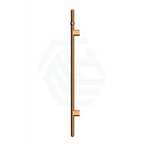 Meir 1000Mm Round Vertical Single Heated Towel Rail Pvd Lustre Bronze Rails