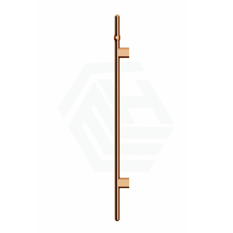 Meir 1000Mm Round Vertical Single Heated Towel Rail Pvd Lustre Bronze Rails