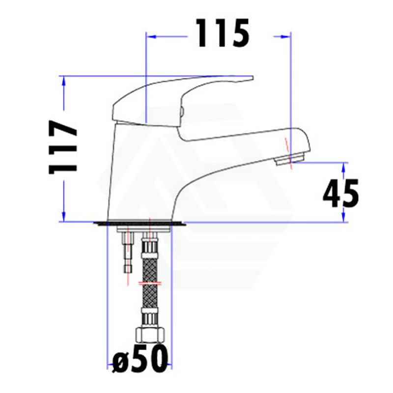 Mina Chrome Hollow-Out Handle Basin Mixer Short Mixers