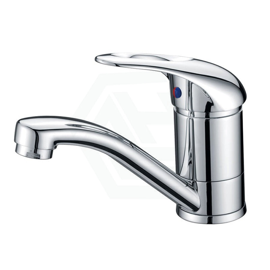 Mina Chrome Hollow-Out Handle Swivel Basin Mixer Short Mixers