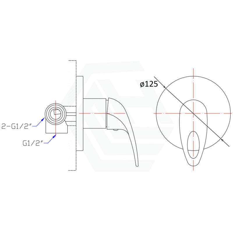 Mina Chrome Solid Brass Hollow-Out Handle Wall Mixer Mixers