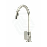 N#3(Nickel) Meir Round Gooseneck 360 Degree Swivel Kitchen Mixer Tap With Paddle Handle Pvd Brushed