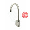 N#3(Nickel) Meir Round Gooseneck 360 Degree Swivel Kitchen Mixer Tap With Paddle Handle Pvd Brushed