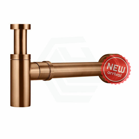 Meir Pvd Lustre Bronze Round Bottle Trap For 32Mm Basin Waste 40Mm Outlet Solid Brass Traps