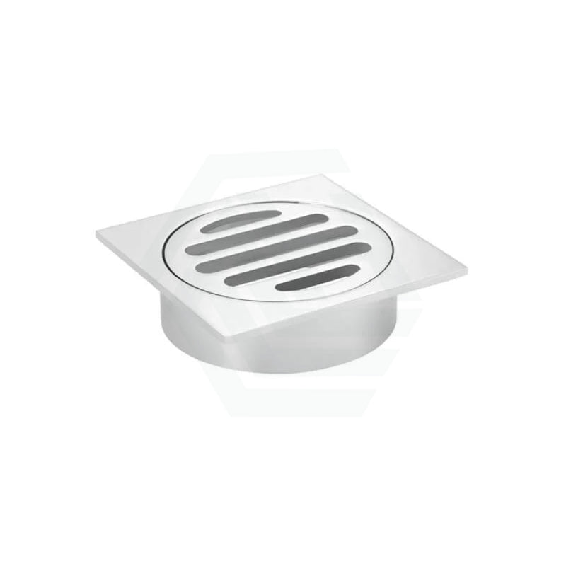 Meir Square Brass Floor Grate Shower Drain 80Mm Outlet Variant Colour Available Chrome Wastes