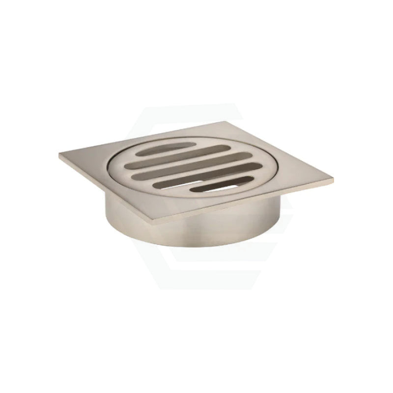 Meir Square Brass Floor Grate Shower Drain 80Mm Outlet Variant Colour Available Champagne Wastes