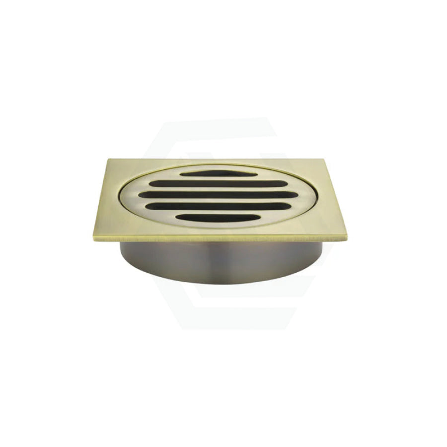 Meir Square Brass Floor Grate Shower Drain 80Mm Outlet Variant Colour Available Wastes