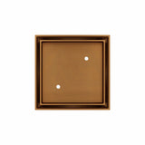 Meir 115Mm Square Pvd Lustre Bronze Brass Shower Waste With Tile Insert Floor Wastes