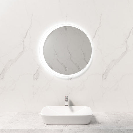 600Mm Led Mirror Round Crescent Rim Led Mirrors