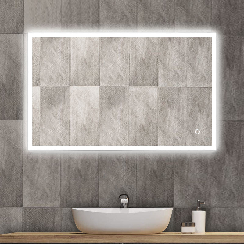 Led Wall Mirror Right Angle Frameless Light On Rim