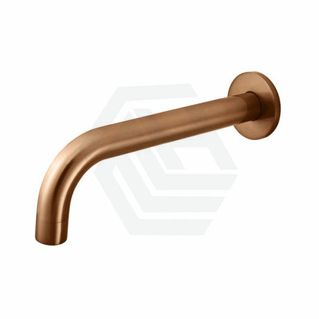 Meir Universal Solid Brass Round Curved Wall Spout Pvd Lustre Bronze Spouts