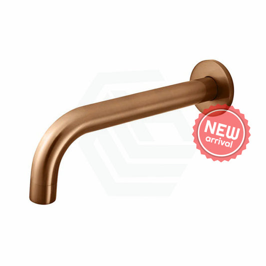 Meir Universal Solid Brass Round Curved Wall Spout Pvd Lustre Bronze Spouts