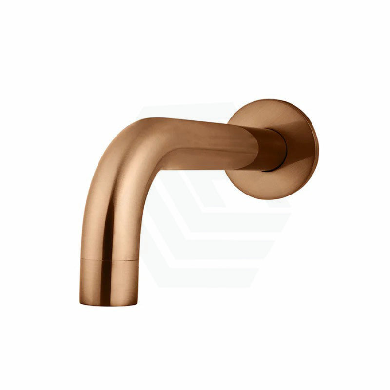 Meir Universal Solid Brass Round Curved Wall Spout Pvd Lustre Bronze Spouts