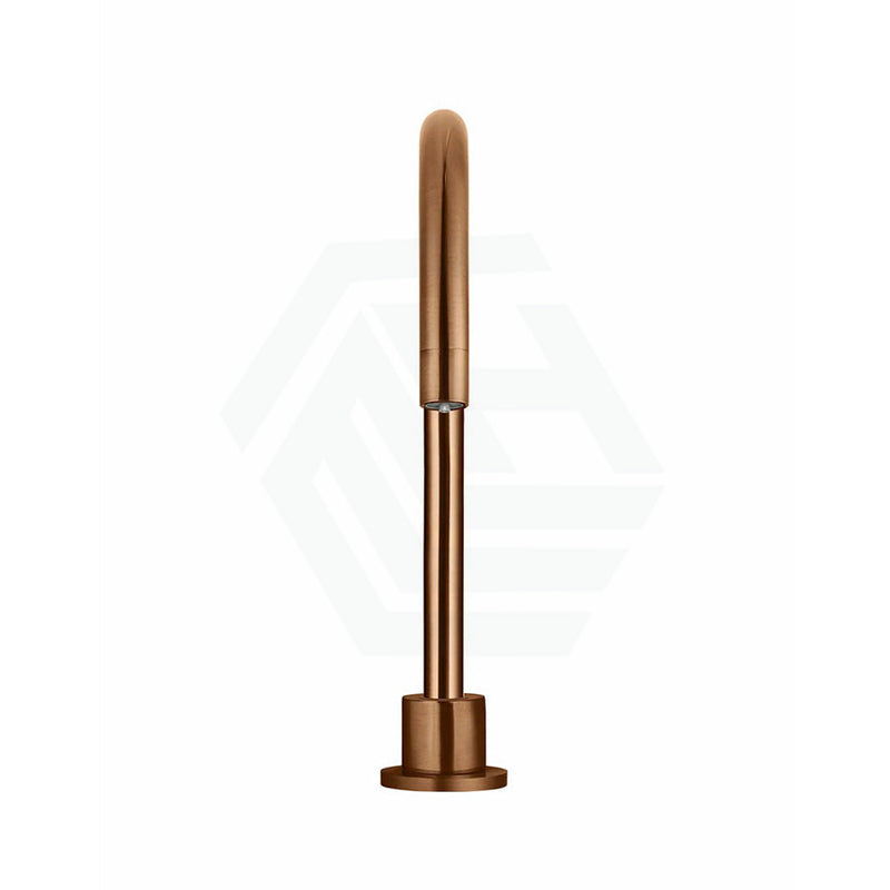 Meir Lustre Bronze Round Gooseneck High-Rise Swivel Hob Spout Basin/Bath Outlet Water Spouts