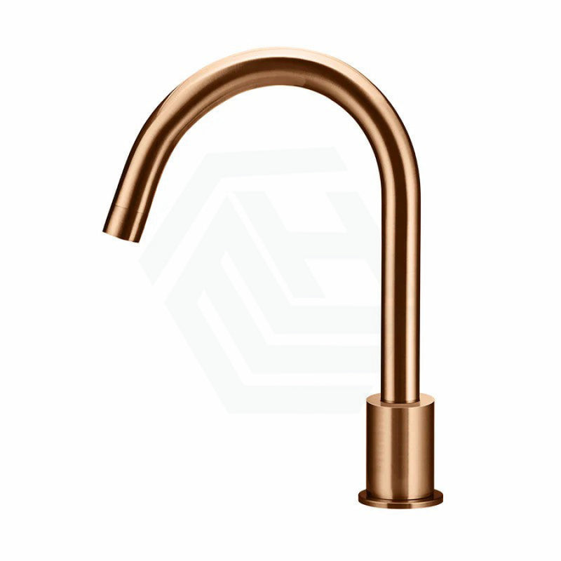 Meir Round Gooseneck 360 Degree Swivel Hob Mounted Tap Set Lustre Bronze Bath/Basin Sets