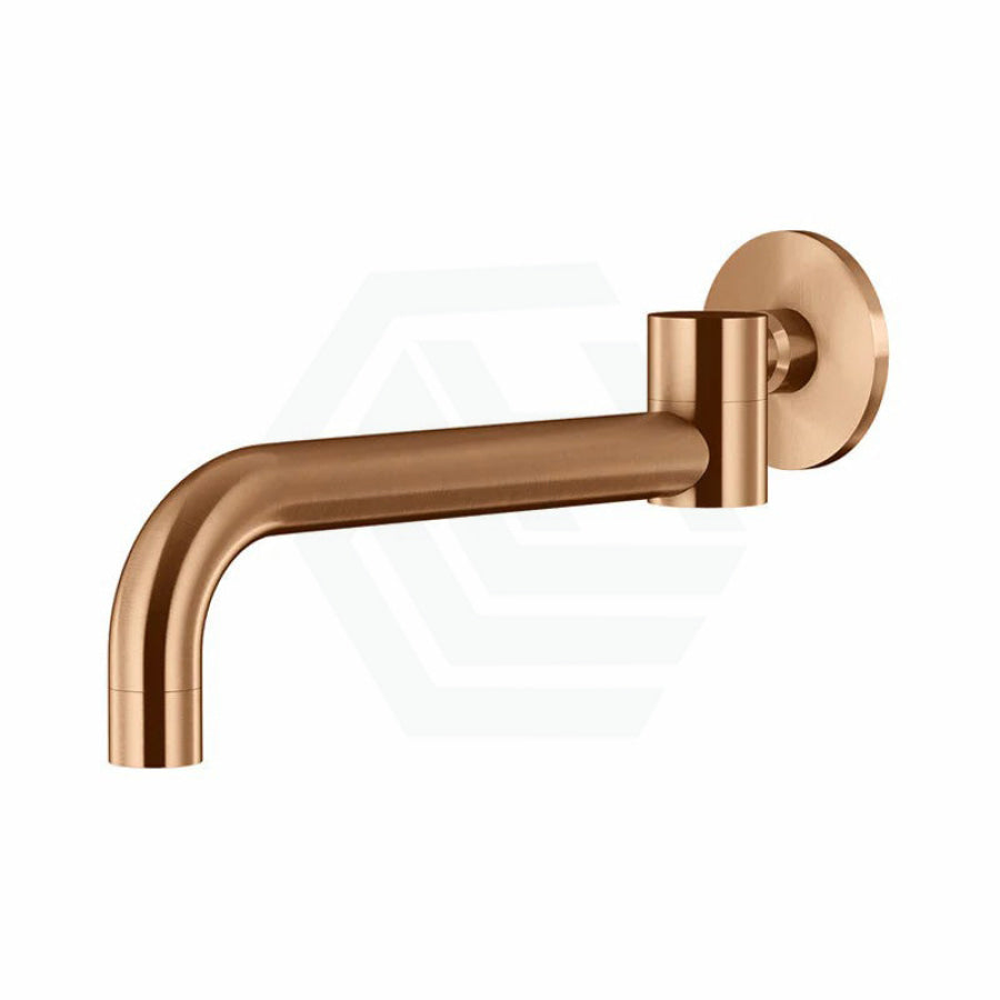 Meir Solid Brass Round Curved Swivel Wall Spout Pvd Lustre Bronze Spouts