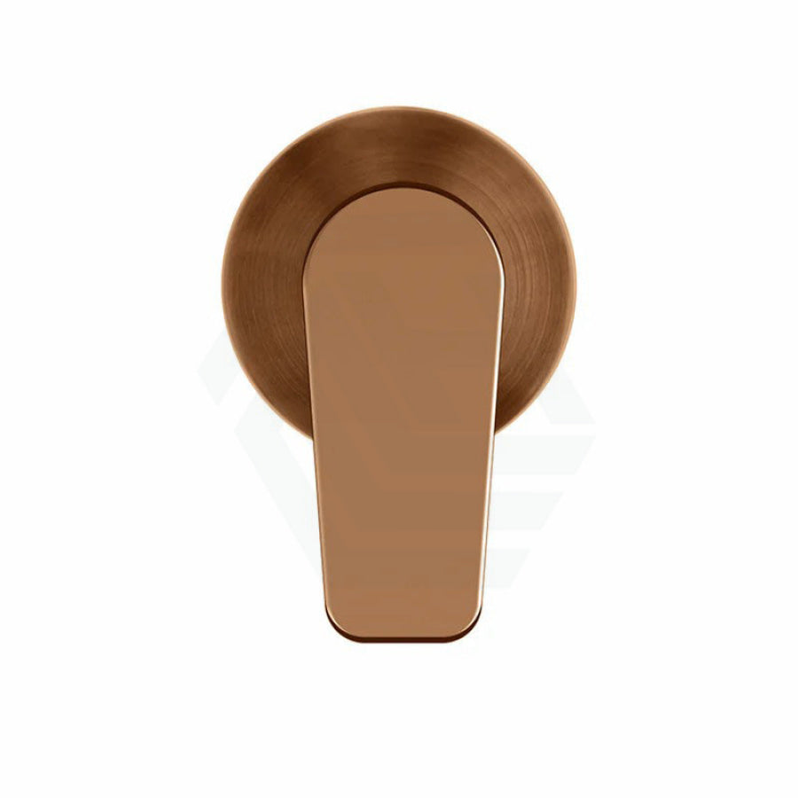 Meir Pvd Lustre Bronze Round Plate Paddle Handle Shower/Bath Mixer Trim Kit Only Wall Dress