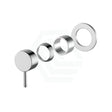 Meir Chrome Round Wall Mixer Short Pin-Lever Trim Kit Only Dress