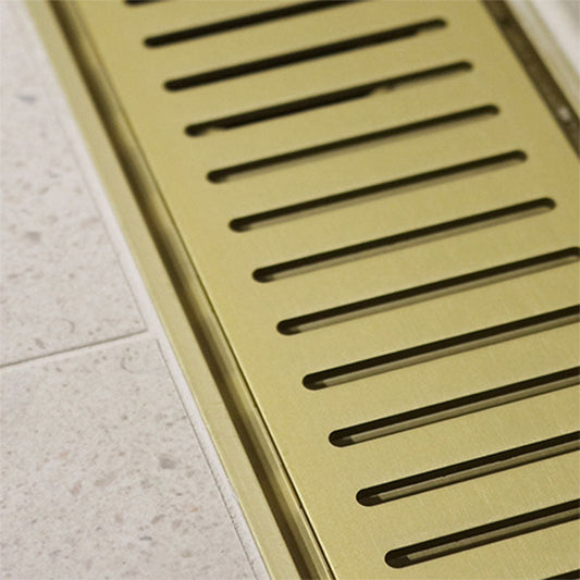 300-3900Mm Lauxes Matte Gold Shower Grate Drain Indoor Outdoor Aluminium Next Generation 26