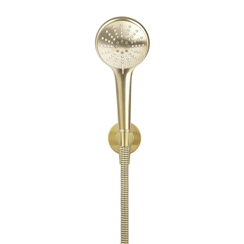 G#8(Gold) Meir Round Three Function Hand Shower On Fixed Bracket Pvd Tiger Bronze Handheld Sets