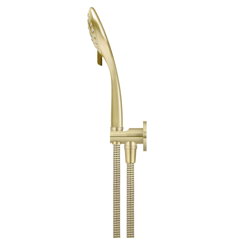 G#8(Gold) Meir Round Three Function Hand Shower On Fixed Bracket Pvd Tiger Bronze Handheld Sets