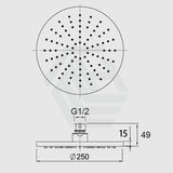 G#1(Gold) Norico 10 Inch 250Mm Round Brushed Gold Twin Shower Station Top Inlet Brushd Showers