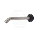 N#1(Nickel) 180Mm Fienza Kaya Brushed Nickel Solid Brass Round Wall Spout For Bathroom Matt Black