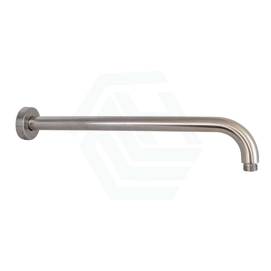 N#1(Nickel) 400Mm Round Horizontal Shower Arm Brushed Nickel Wall Mounted Black Arms