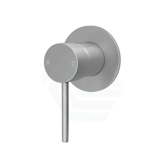 Round Shower Bath Wall Mixer Brushed Nickel