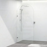 900/1000X2200Mm Arch Frameless Shower Screen Fixed Panel Tempered Glass Brushed Nickel