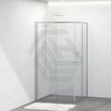 N#1(Nickel) 900-1200Mm Square / Rectangle Shower Screen Brushed Nickel Semi-Frameless Double Sliding