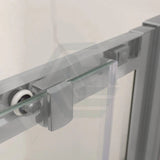 N#1(Nickel) 900-1200Mm Square / Rectangle Shower Screen Brushed Nickel Semi-Frameless Double Sliding