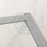 N#1(Nickel) 900-1200Mm Square / Rectangle Shower Screen Brushed Nickel Semi-Frameless Double Sliding