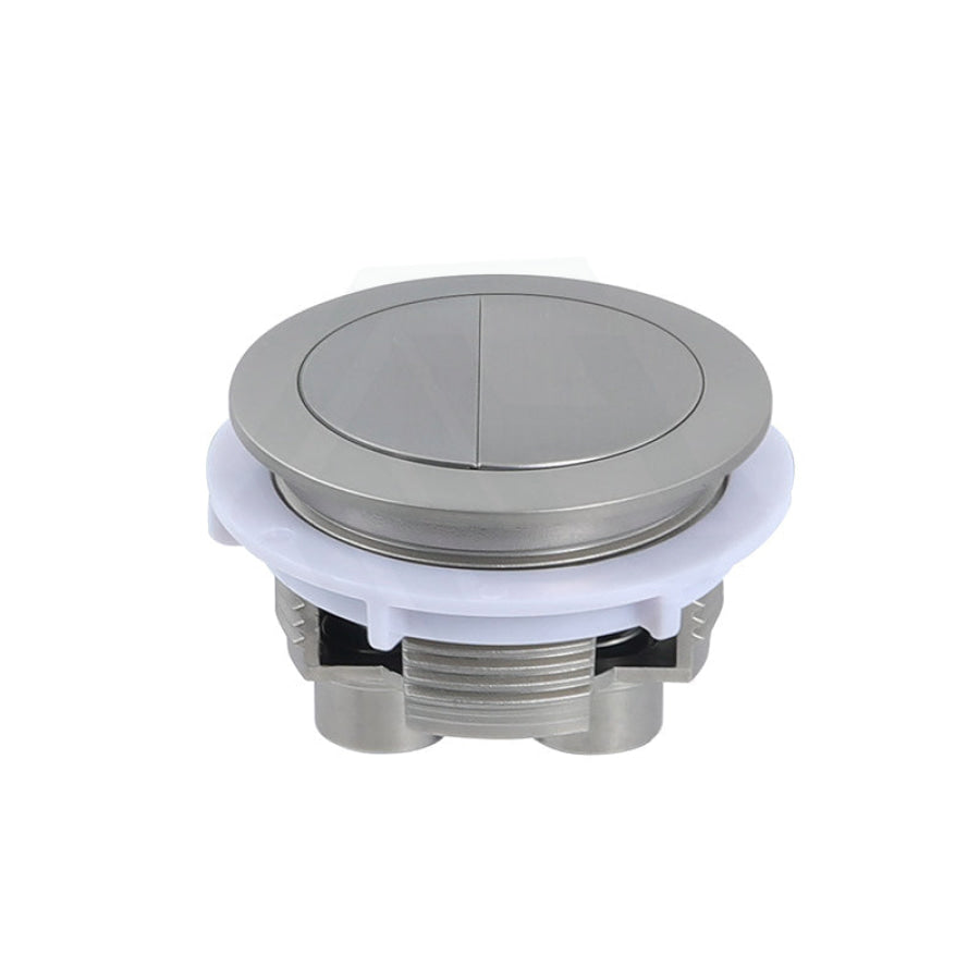 Toilet Press Button Round Brushed Nickel