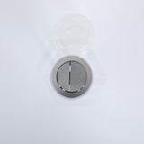 Brushed Nickel Round Dual Flush Toilet Water Tank Press Button For About 46Mm Cistern Lid Hole