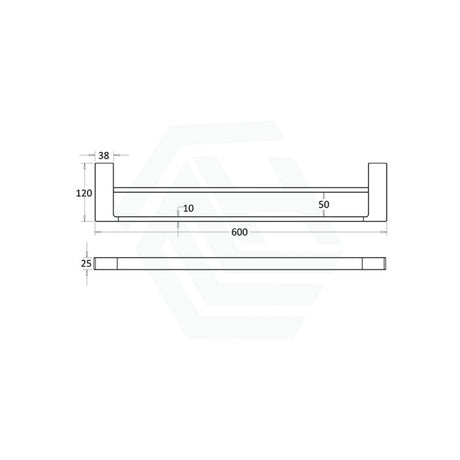 N#1(Nickel) Ceram 600/800Mm Brushed Nickel Double Towel Rail Brass & Zinc Alloy Rails